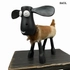 Kép 1/7 - smol.hu -TIRTO, bőrrel borított, fa bárány figura, 32 cm termékkép