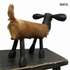 Kép 4/7 - smol.hu - , bőrrel borított, fa bárány figura, 32 cm
